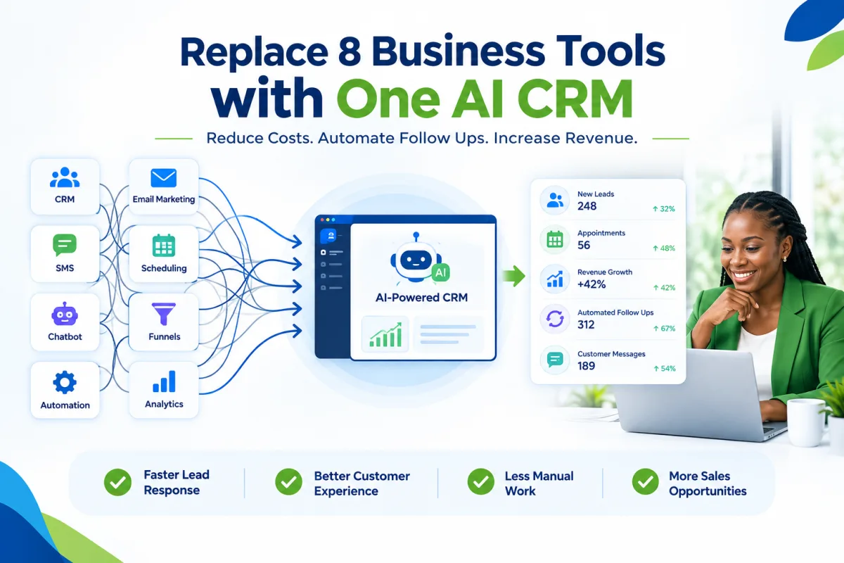 How Service Businesses Replace 8 Tools with One AI CRM and Increase Revenue